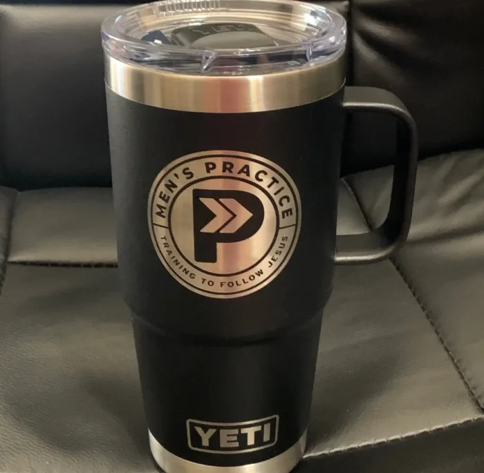 YETI logo travel mug