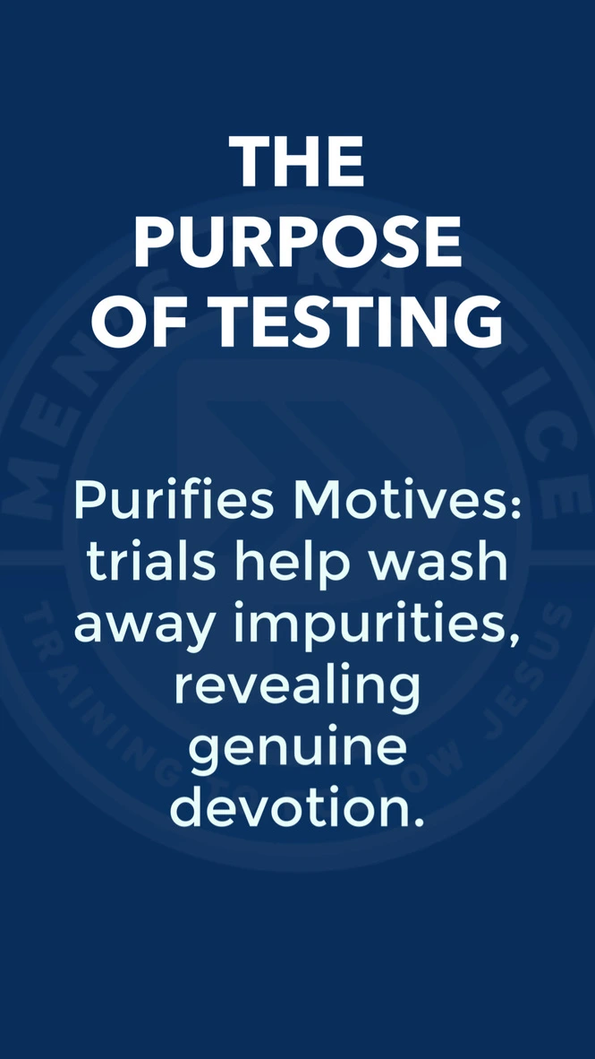 Testing... Purifies Motives